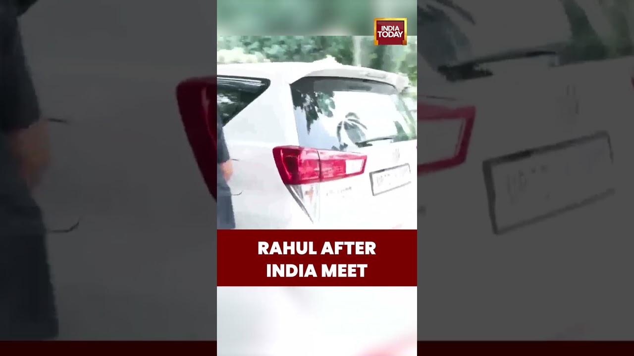Rahul Gandhi Leaves Constitution Club After Attending Key INDIA Bloc Meeting In Delhi #shorts