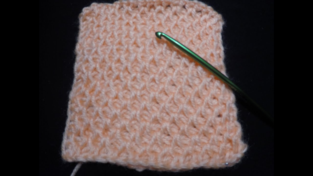 كروشيه تونسي غرزة النسيج  tunisian crochet smock stitch