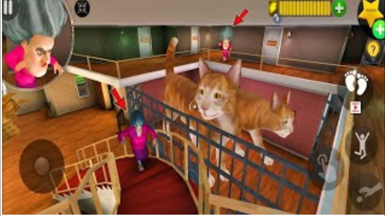 Miss T vs GIANT CATS… Who Wins? 🐱😱 | Scary Teacher 3D
