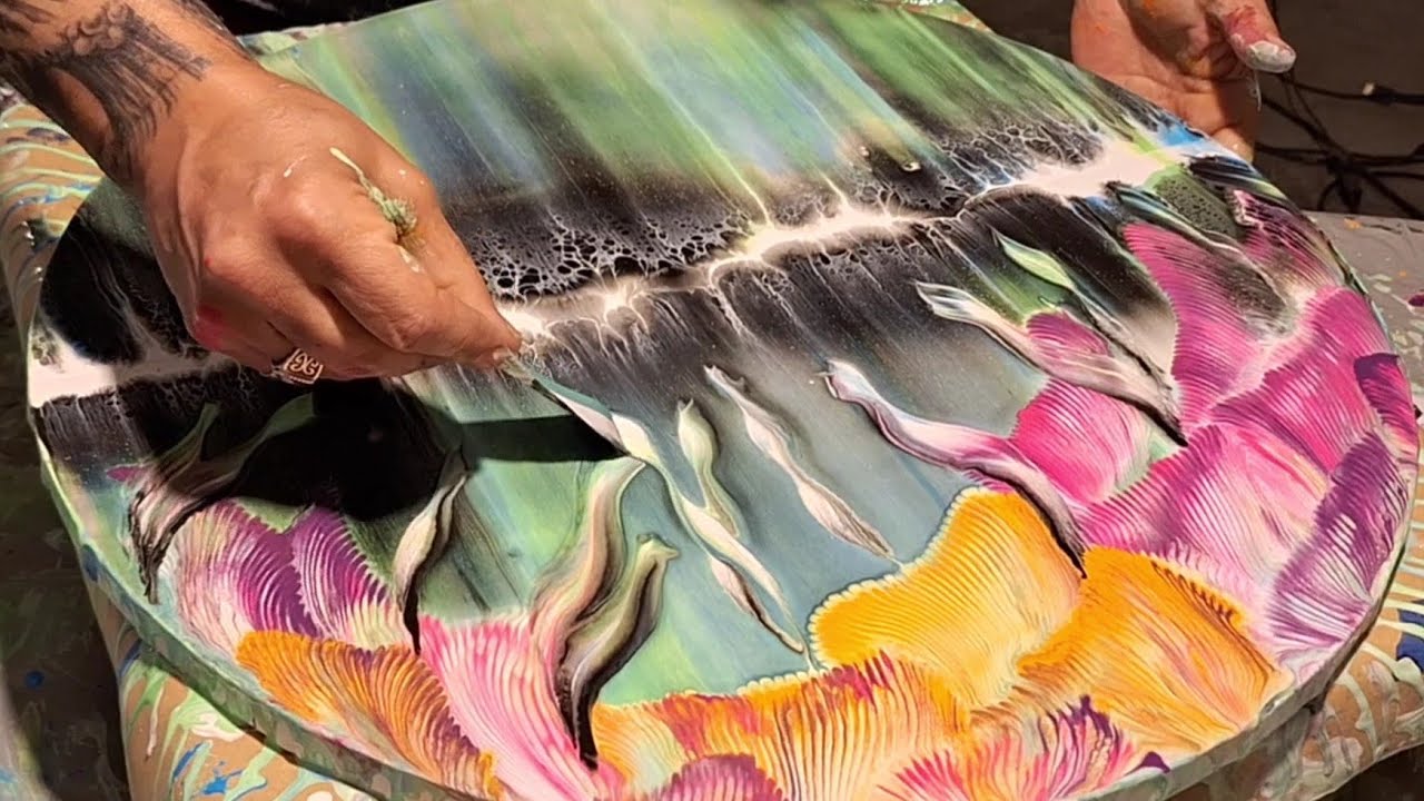 ARTE FLUIDO ORIGINAL💥🎨 POURING Y LOS ABSTRACTOS DE FANTASIA ✨️🎁 ARTE Y TERAPIA 💌🙏