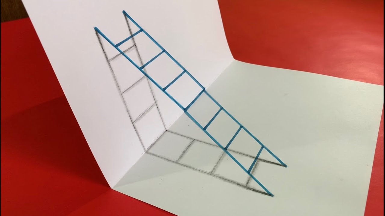 Comment dessiner une échelle , dessin 3D illusion