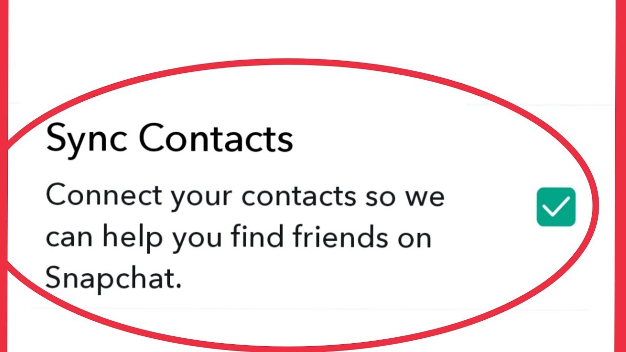 How To Contact Syncing In Snapchat Account