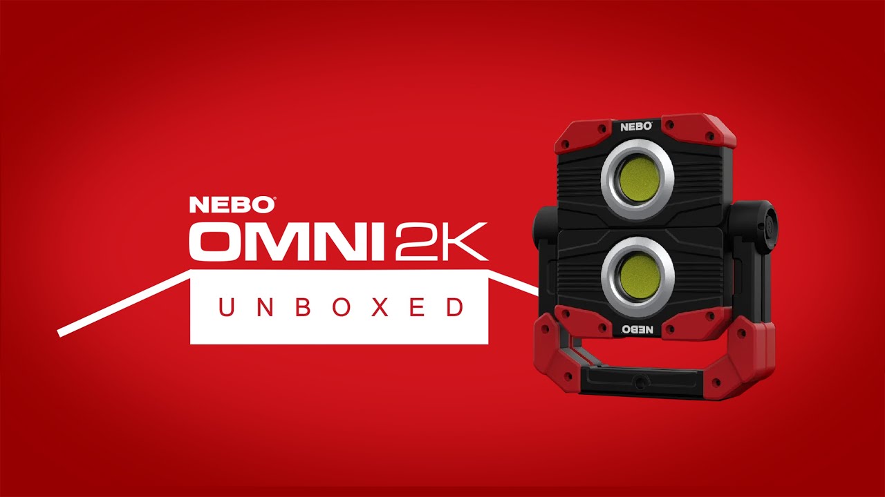 NEBO Unboxed  OMNI 2K   2,000 Lumen Rechargeable Omni Directional Work Light