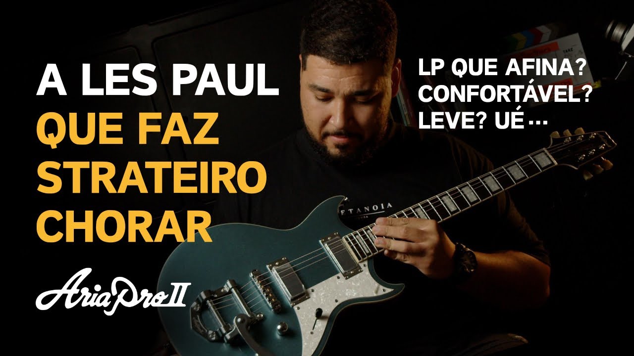 Review Guitarra Aria Pro 2 / Les Paul 212-MK2 Bowery Phantom || Uma LP diferente do óbvio!