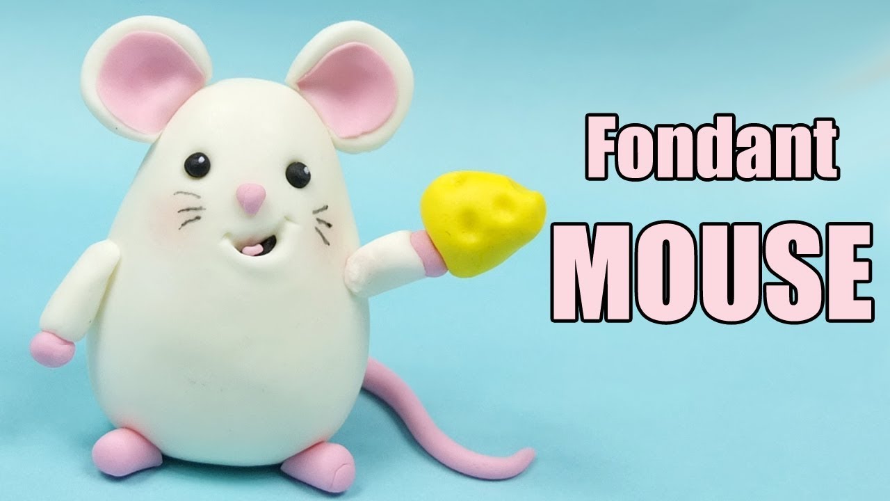 Учебник Mouse Cake Topper! Как сделать помадную мышь / легкое помадное украшение торта