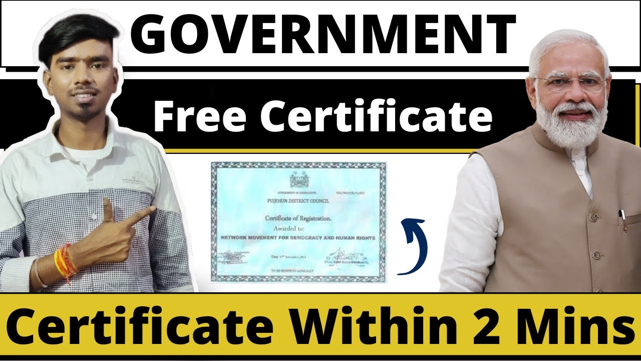 Government Free Certificate | Certificate Government Online Free | Government Certificate