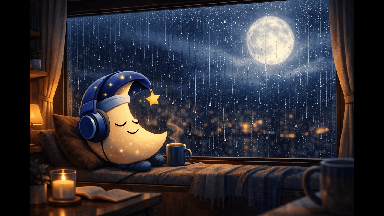 Brown Noise + Rain for Deep Focus and Studying 4 Hours | ADHD, Productivity