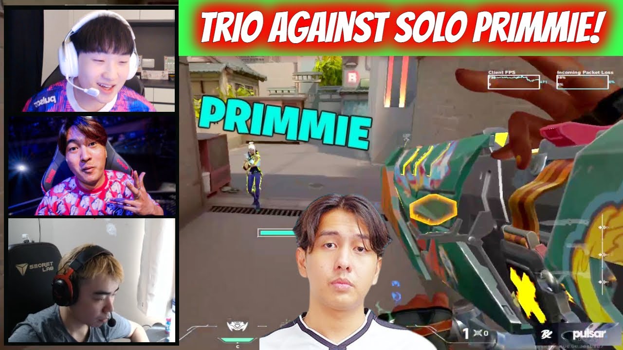 PRX Boys Jinggg & CGRS With GE Deryeon Against Solo TLN Pro Primmie in Ranked !