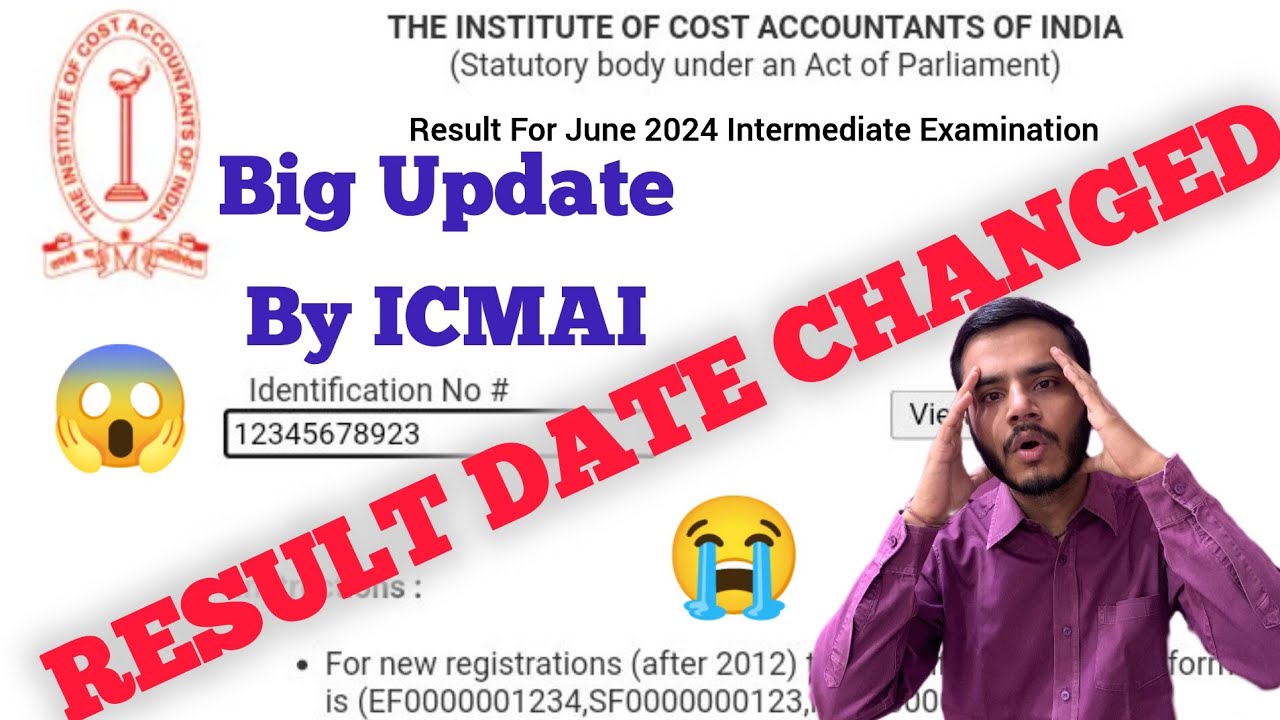 🚨cma inter june 2024 result date changed🤯|icmai latest update|cma inter june 2024 result date change