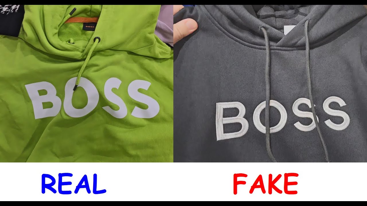 Boss hoodie real vs fake review. How to spot fake Hugo Boss sweater and hoodie