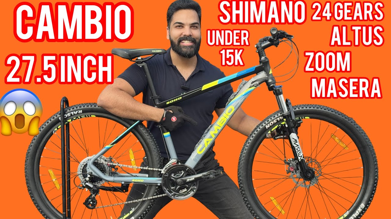 CAMBIO 27.5 24 GEARS SHIMANO ALTUS ZOOM MASERA SUSPENSION DUAL DISK COMPLETE ALLOY under 15k 