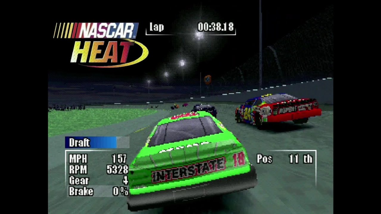 NASCAR Heat - PS1 Gameplay