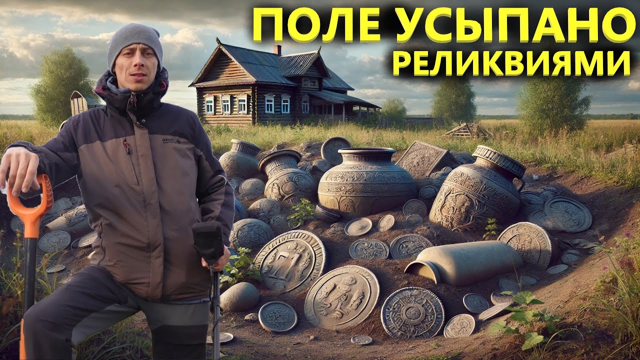 ПОЛЕ УСЫПАНО МОНЕТАМИ. ЗДЕСЬ ОСТАЛИСЬ РУИНЫ ИЗБЫ 19 ВЕКА. Коп поиск монет 2024