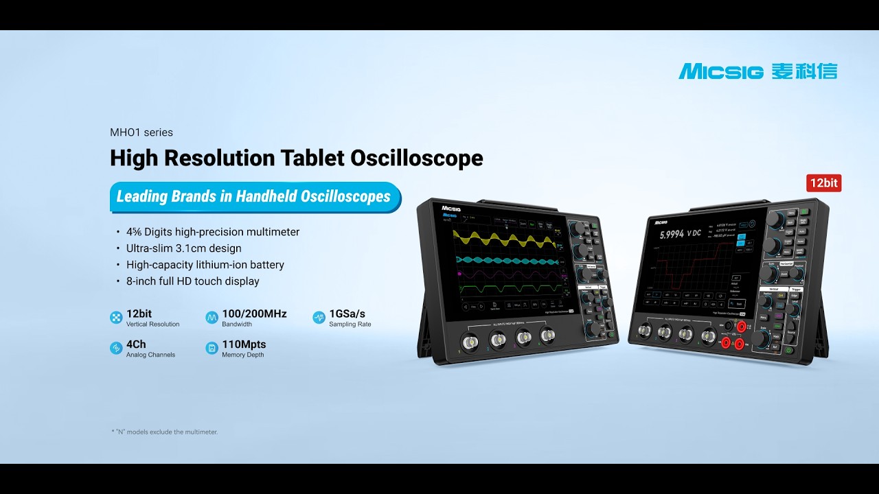 Micsig MHO14  high-resolution tablet oscilloscope introduction
