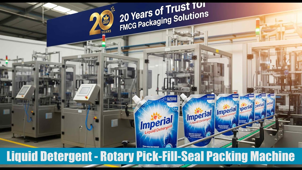 Liquid Handwash Rotary Pick-Fill-Seal Packaging Machine | Spout Pouch Fill - Seal Packing Machine