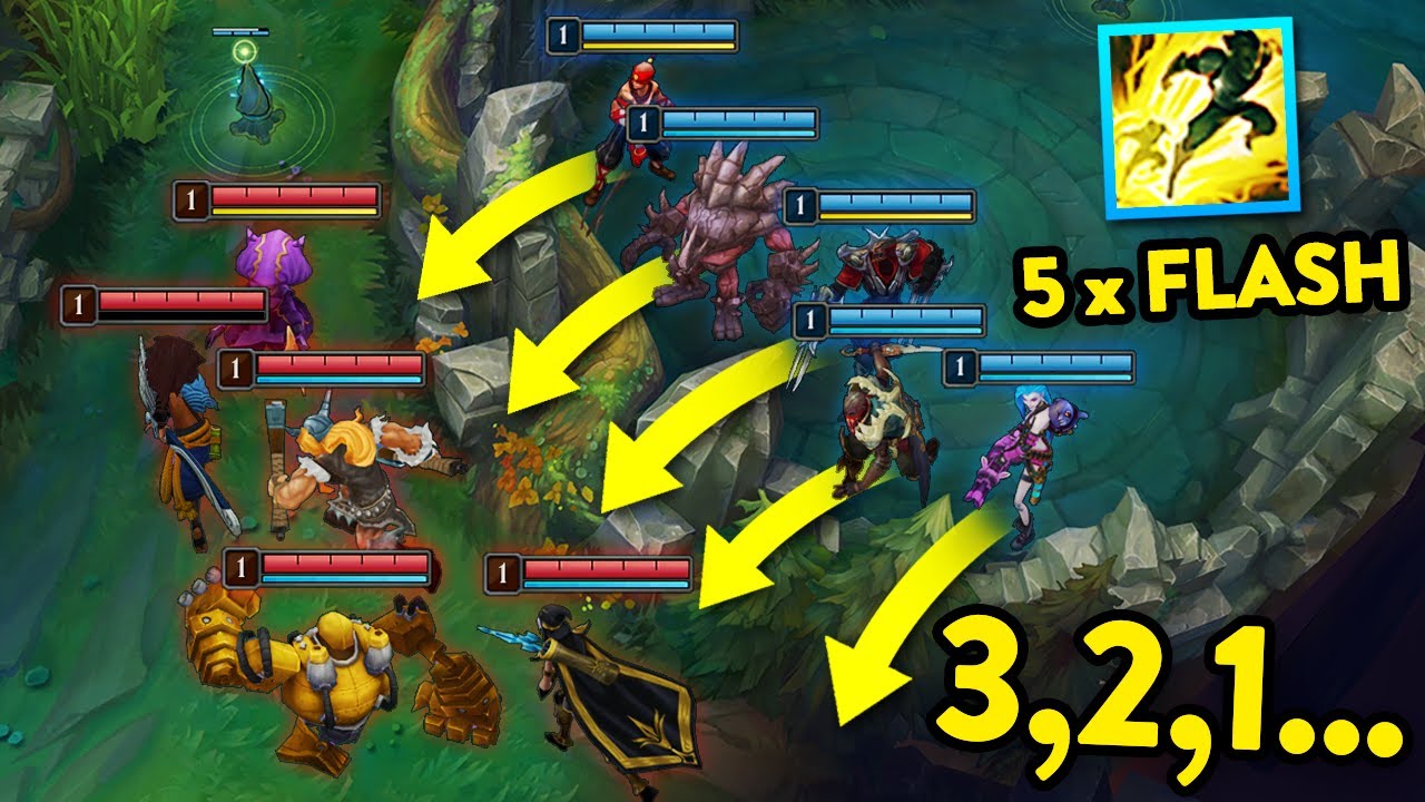 САМЫЕ БЕЗУМНЫЕ МОМЕНТЫ 1-ГО УРОВНЯ В LEAGUE OF LEGENDS #2