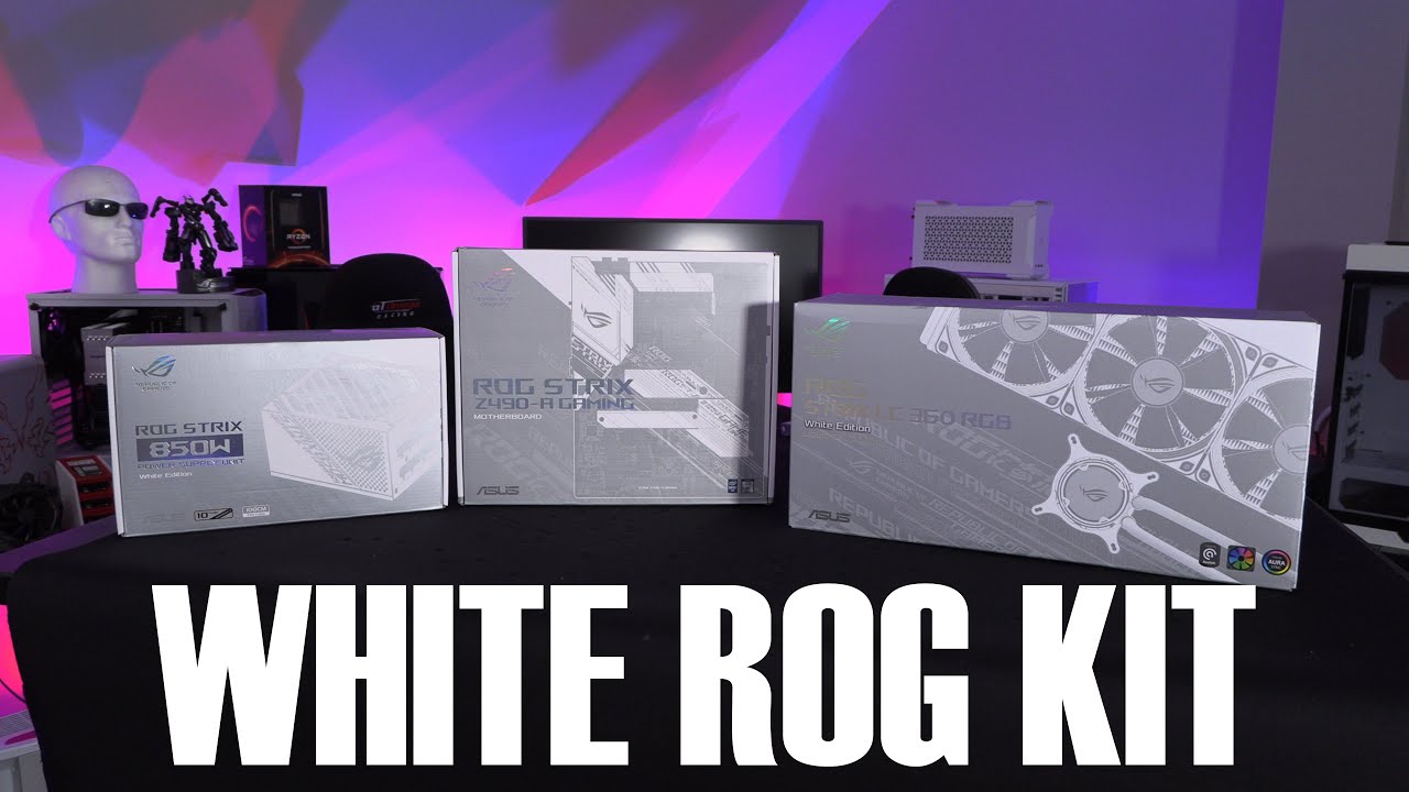 White ROG Hardware - quick look - Strix 850W, Z490-A Gaming, Strix LC360 RGB