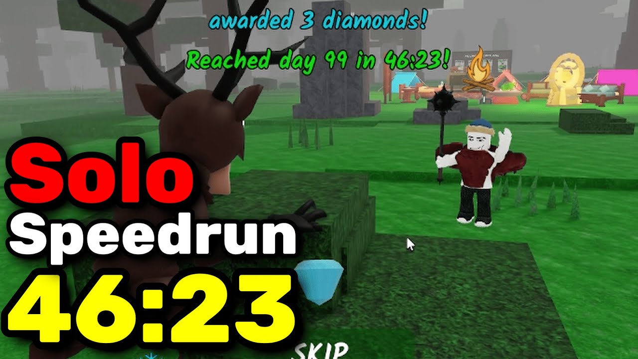 99 Nights in the Forest SOLO SPEEDRUN 46:23 Full Gameplay | Roblox