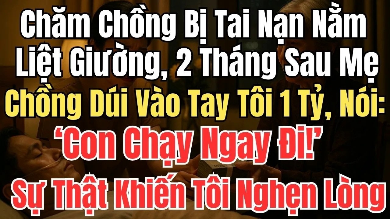 Chăm Chồng Bị Tai Nạn Nằm Liệt Giường, 2 Tháng Sau Mẹ Chồng Dúi Vào Tay Tôi 1 Tỷ, Nói：Chạy Ngay Đi!