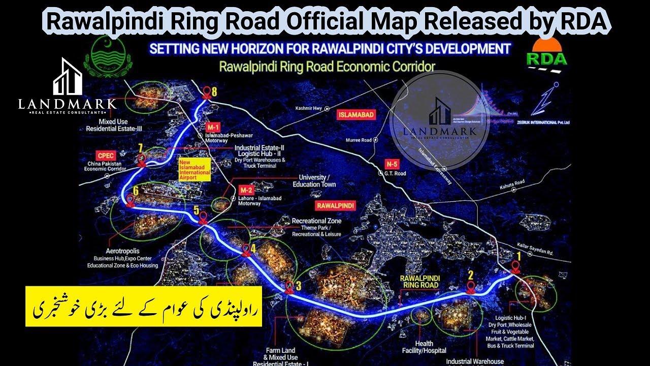 Rawalpindi Ring Road Official Map Released by RDA || Complete Details of Zones, Route & Interchanges