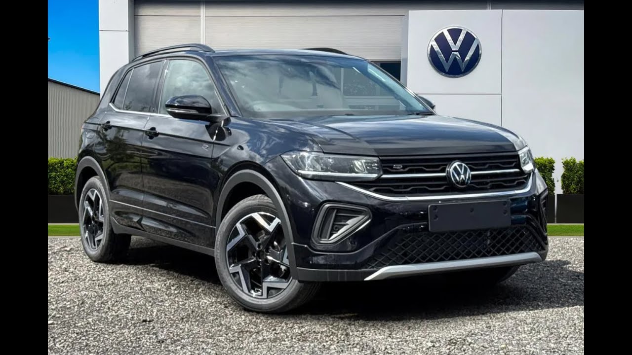 Brand New Volkswagen T-Cross R-Line 1.0 TSI 115PS 7-speed DSG in Deep Black Pearl
