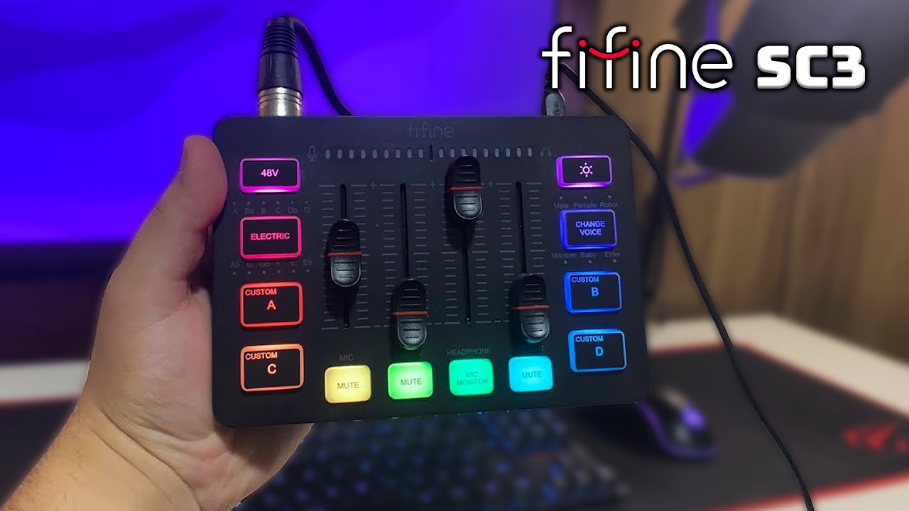 Tunando o Setup com Interface de Áudio Barata | FIFINE SC3 Review