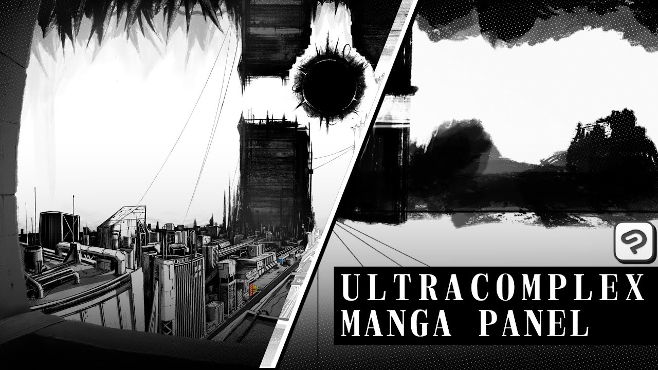 DRAWING COMPLEX MANGA PANEL 78 HOURS in 5 MINS || Speedpaint