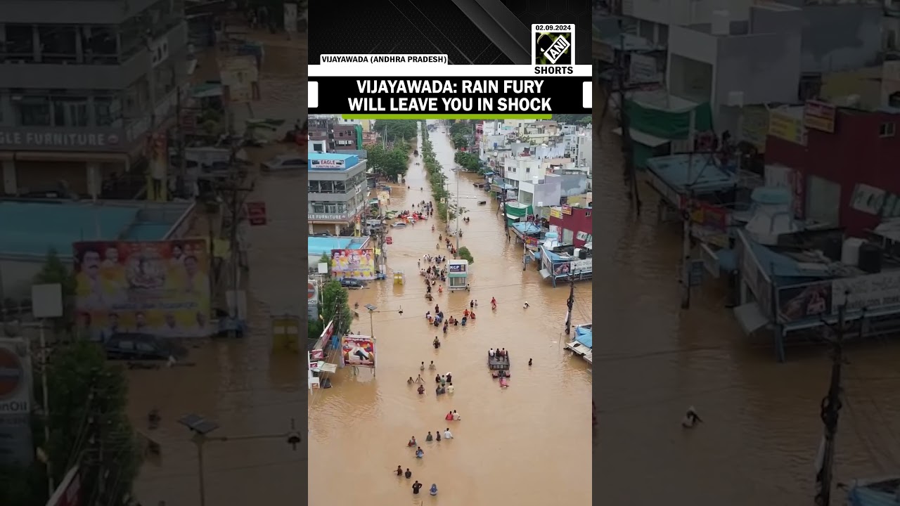 Drone visuals: Monsoon Mayhem in Andhra Pradesh| Rain fury in Vijayawada will leave you in shock