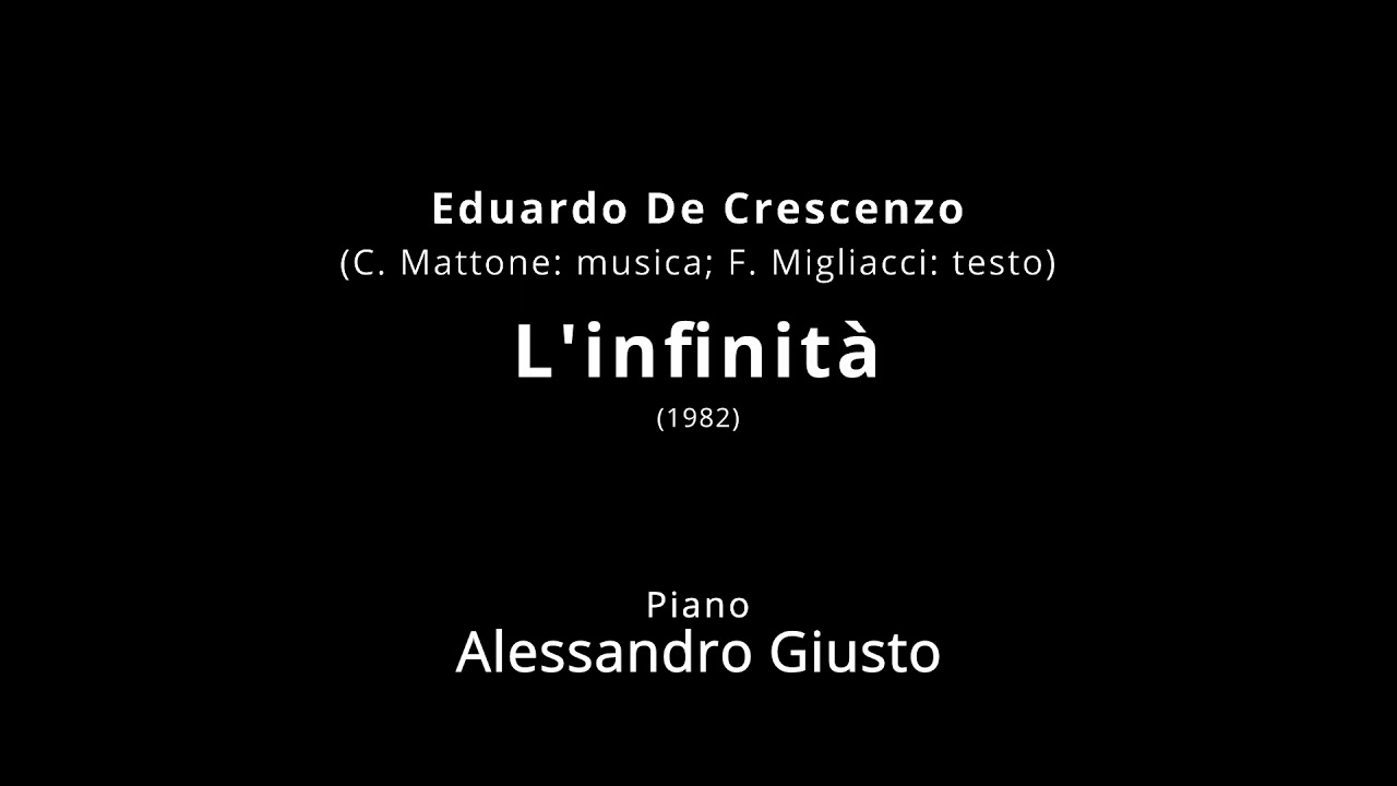 DE CRESCENZO, L'infinità | Piano accompaniment karaoke