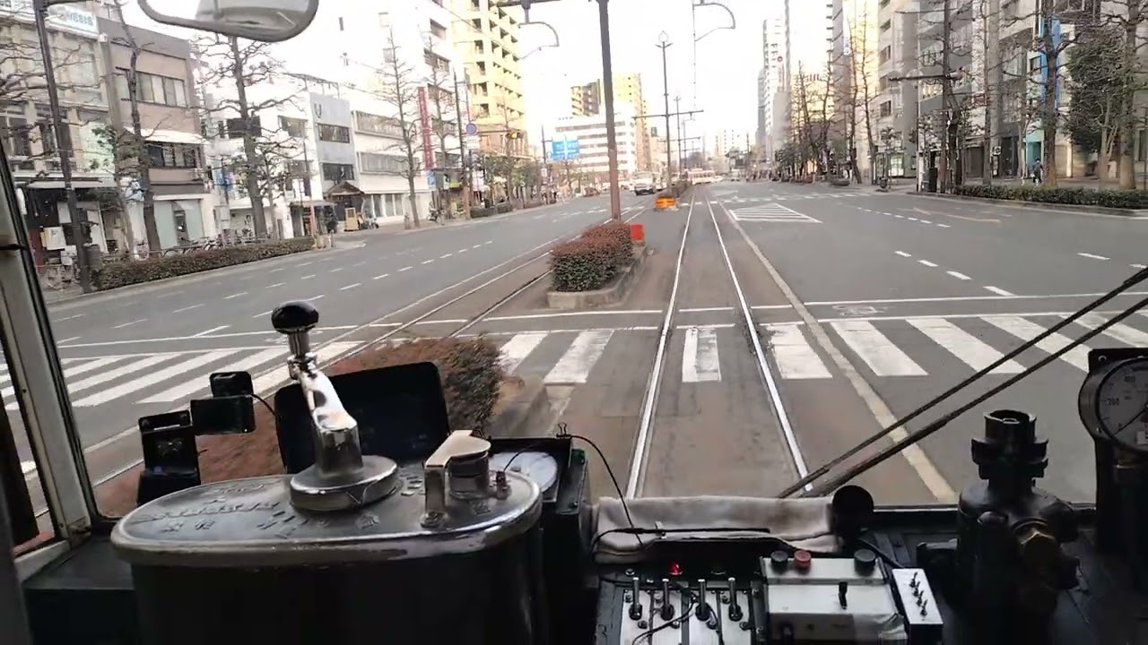 岡山　路面電車　城下〜岡谷駅前