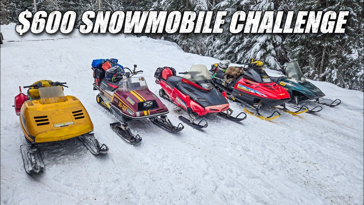 CHEAP Snowmobile Challenge | Surviving 24 HOURS of total Mountain Chaos!