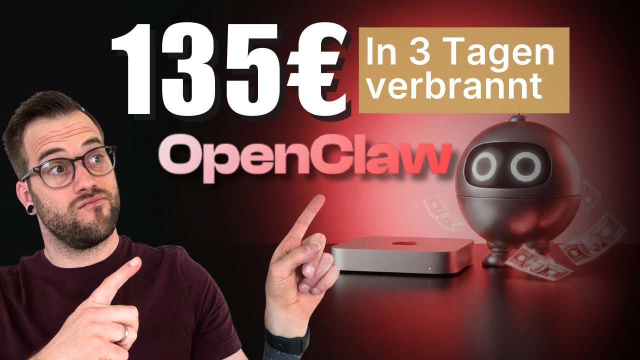 OpenClaw (MoltBot) Installation u Kosten-Management. +130€ in 3 Tagen verbrannt.