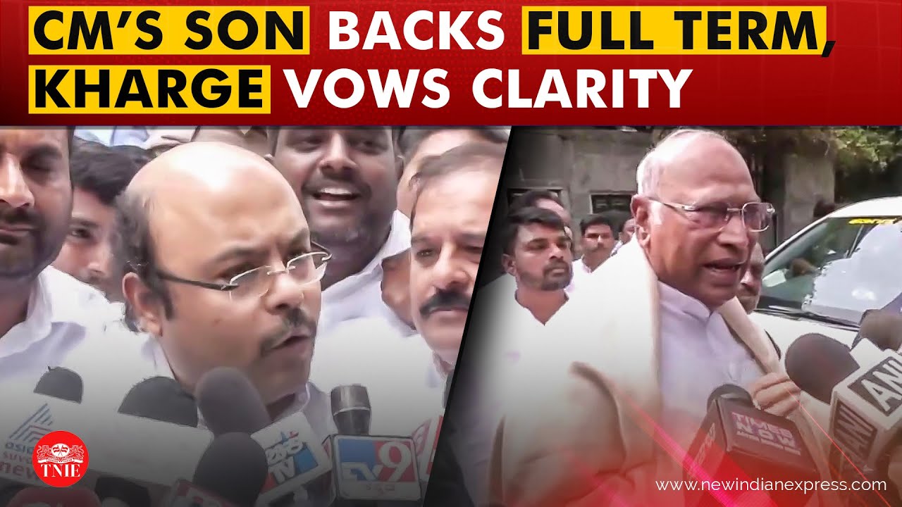 Karnataka crisis: CM&rsquo;s son backs Siddaramaiah&rsquo;s full term as Kharge vows clarity after talks