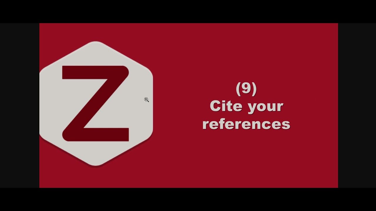الجزء (9): الاستشهاد المراجع في النص In-text citations من خلال Zotero Web