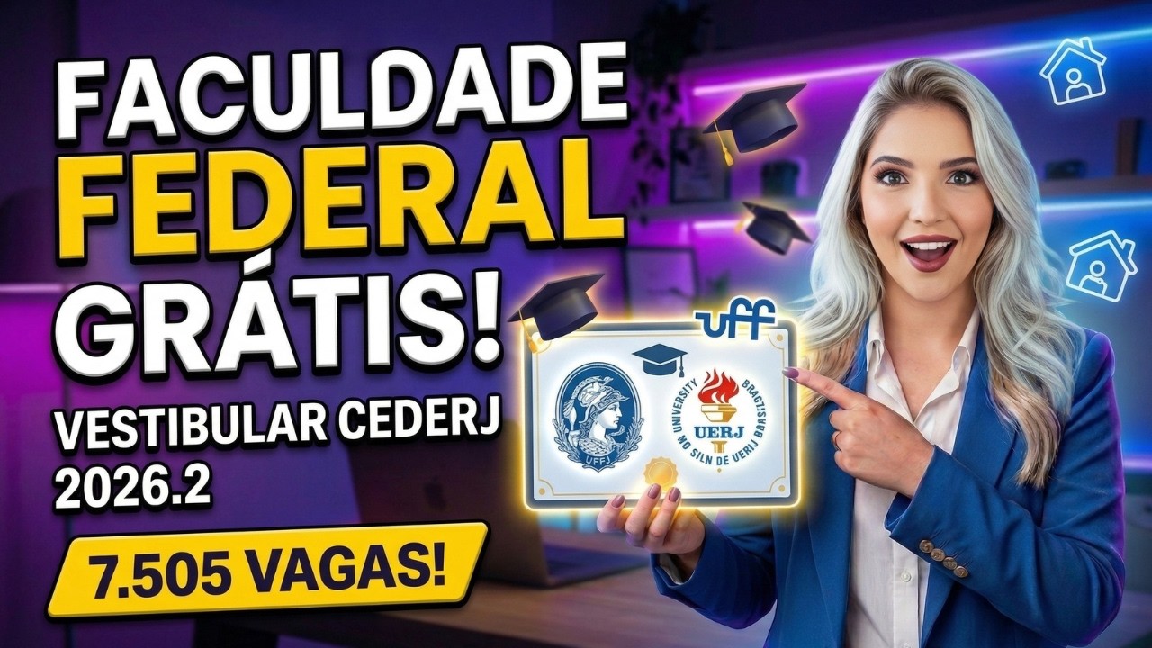 UFRJ, UERJ, UFF abrem 17 CURSOS de GRADUA&Ccedil;&Atilde;O EAD GRATUITA 😱 | CEDERJ 2026 | Mari Rel