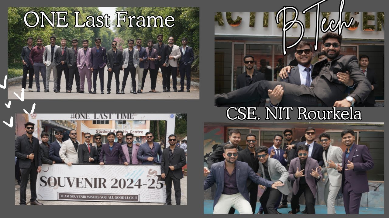 “From Strangers to Family 4 Years. 1 Final Photo Shoot. B.Tech Life at NIT Rourkela”#vlog #iit #nit