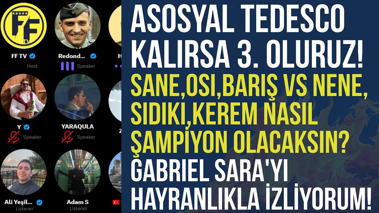 FB Space Odası | Asosyal Tedesco Devam Ederse 3. Oluruz | Seneye ŞL Gitmeyelim Ligde Rezil Oluruz