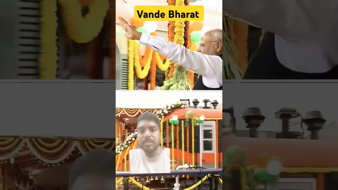 Vande Bharat train ko Green Signal dete Hue PM Modi ji