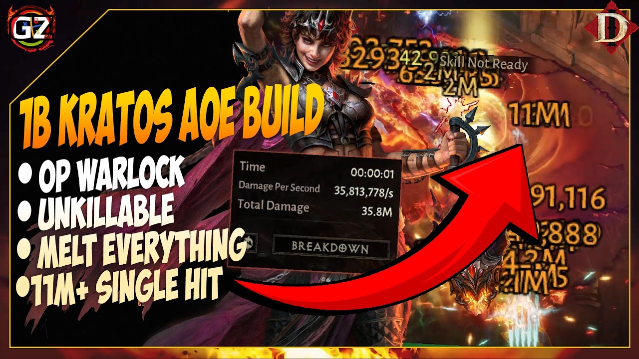 WARLOCK 1 Billion AoE KRATOS Un-killable OP PvE Build | Diablo Immortal
