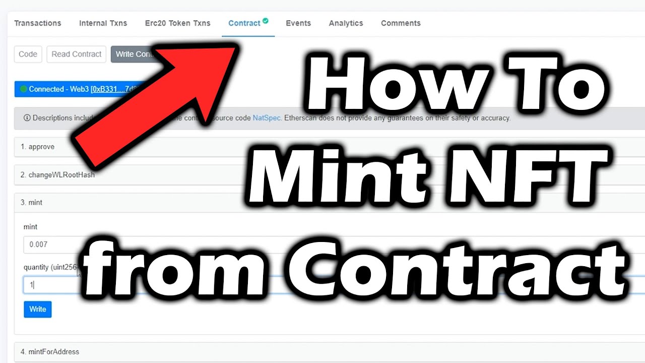 How to mint NFT from Contract
