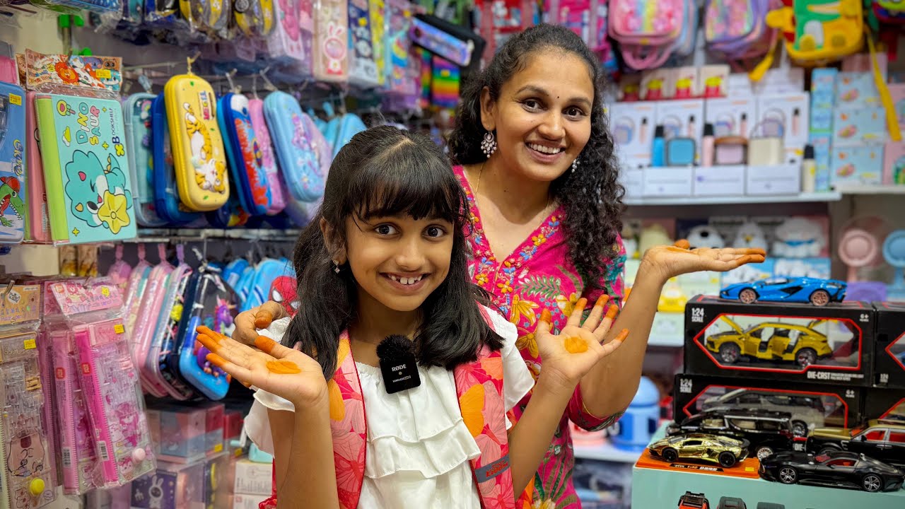 Stationery Shopping with Ammu 🛍️✏️| Cutest😍Back to School Items 2025! ||@V5 Family Show
