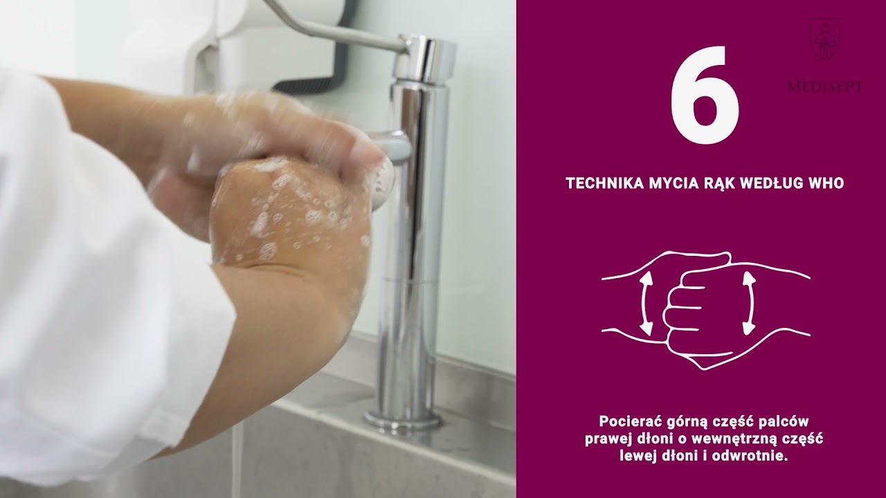 Technika mycia rąk według WHO