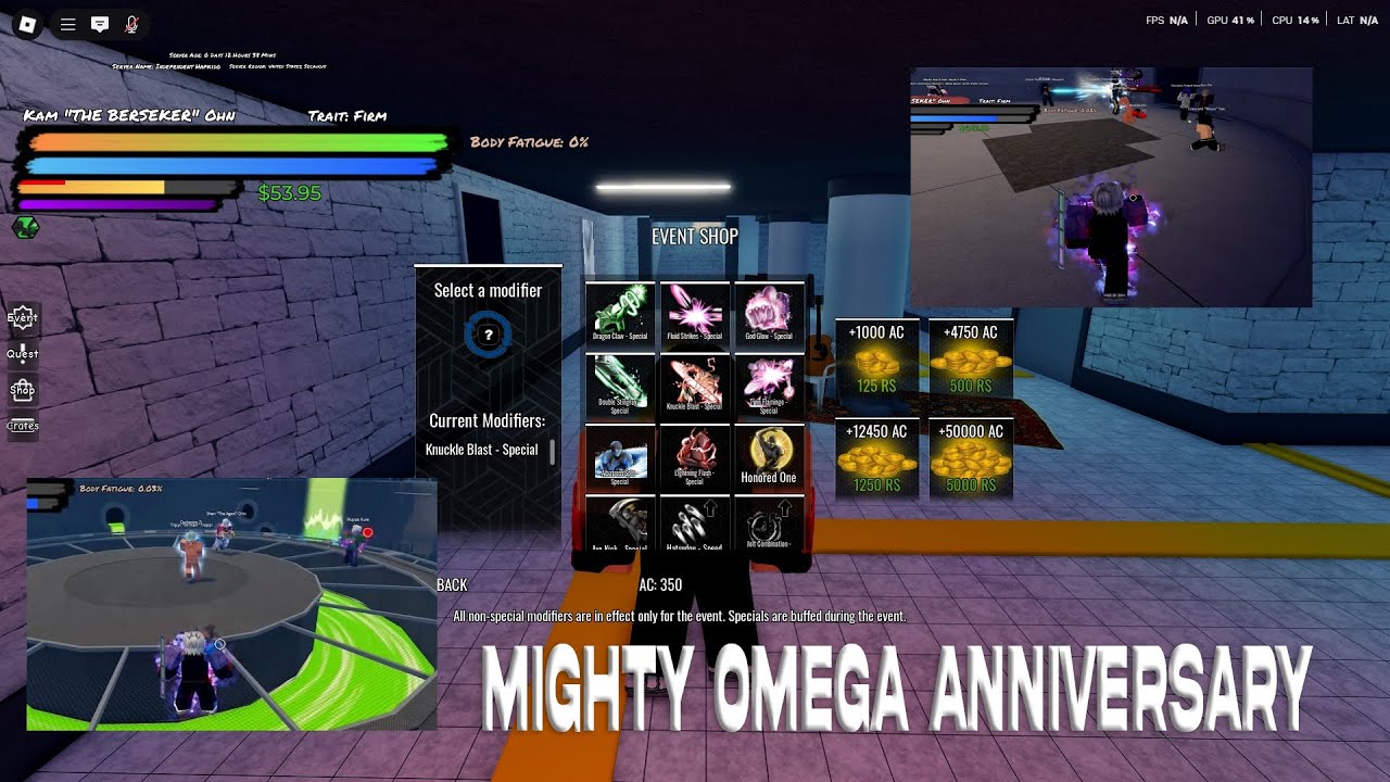 New Events/Anniversary in Mighty Omega