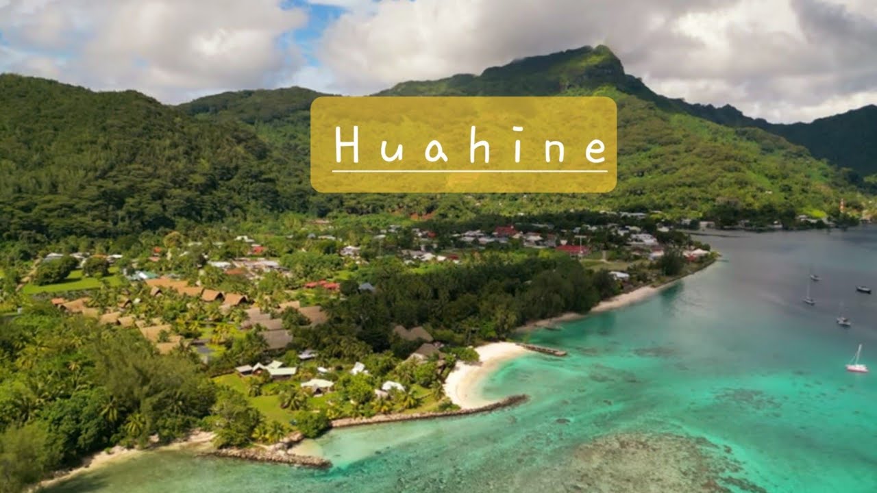 French Polynesia: Huahine  -  4k Drone Video  Footage