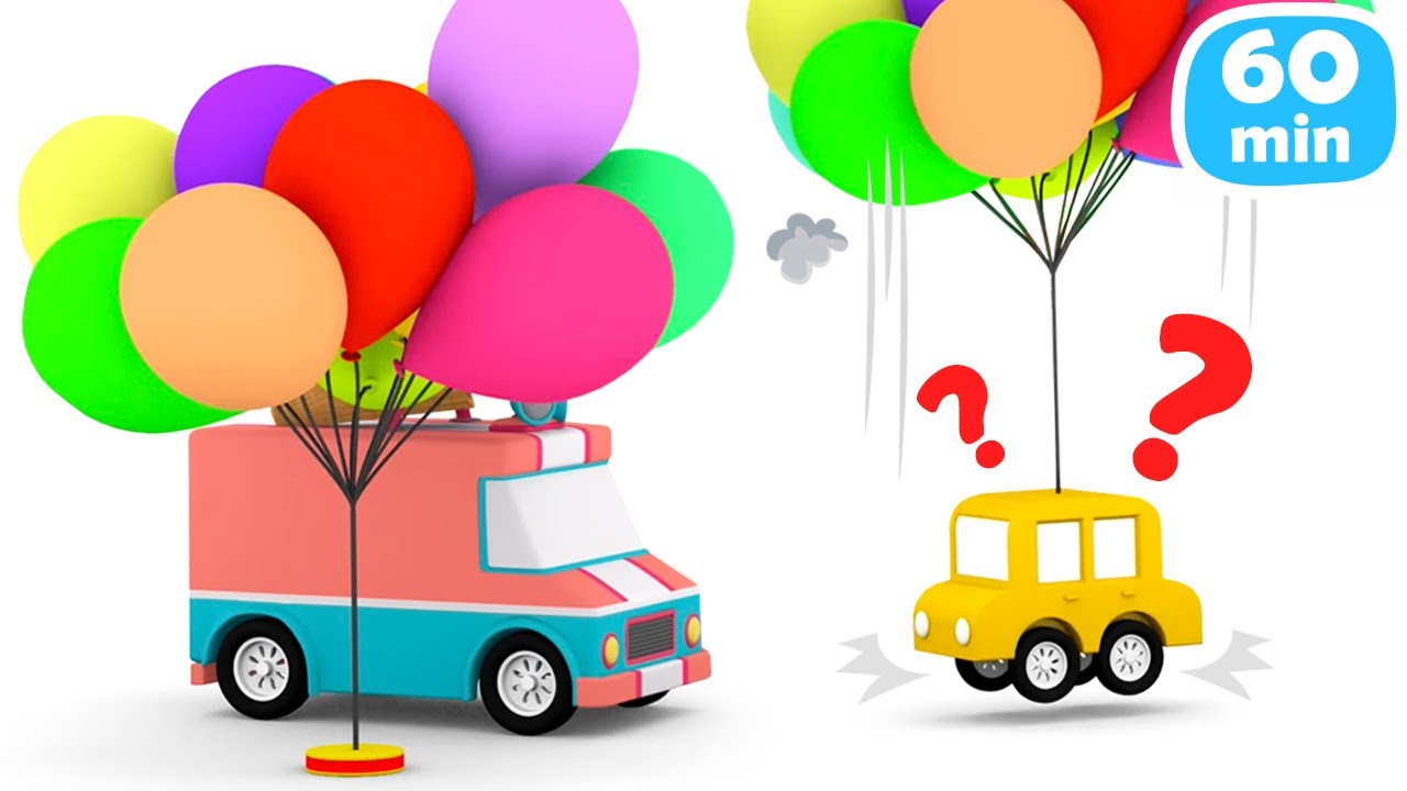 Trouvons des pièces pour les voitures! | Dessin animé de 60 MIN pour enfants | 4 voitures colorées