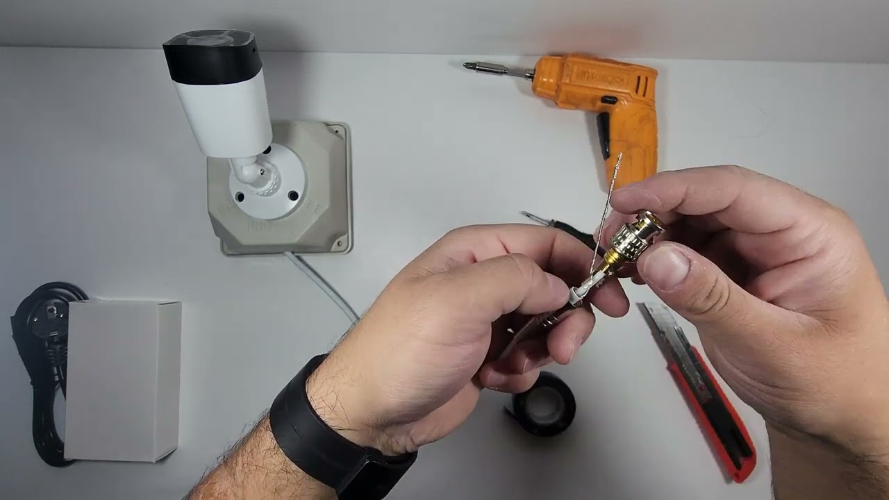 Connect the Camera with Adaptor and DVR - #Part3 (Instalimi i Kamerave te Sigurise) Pjesa3