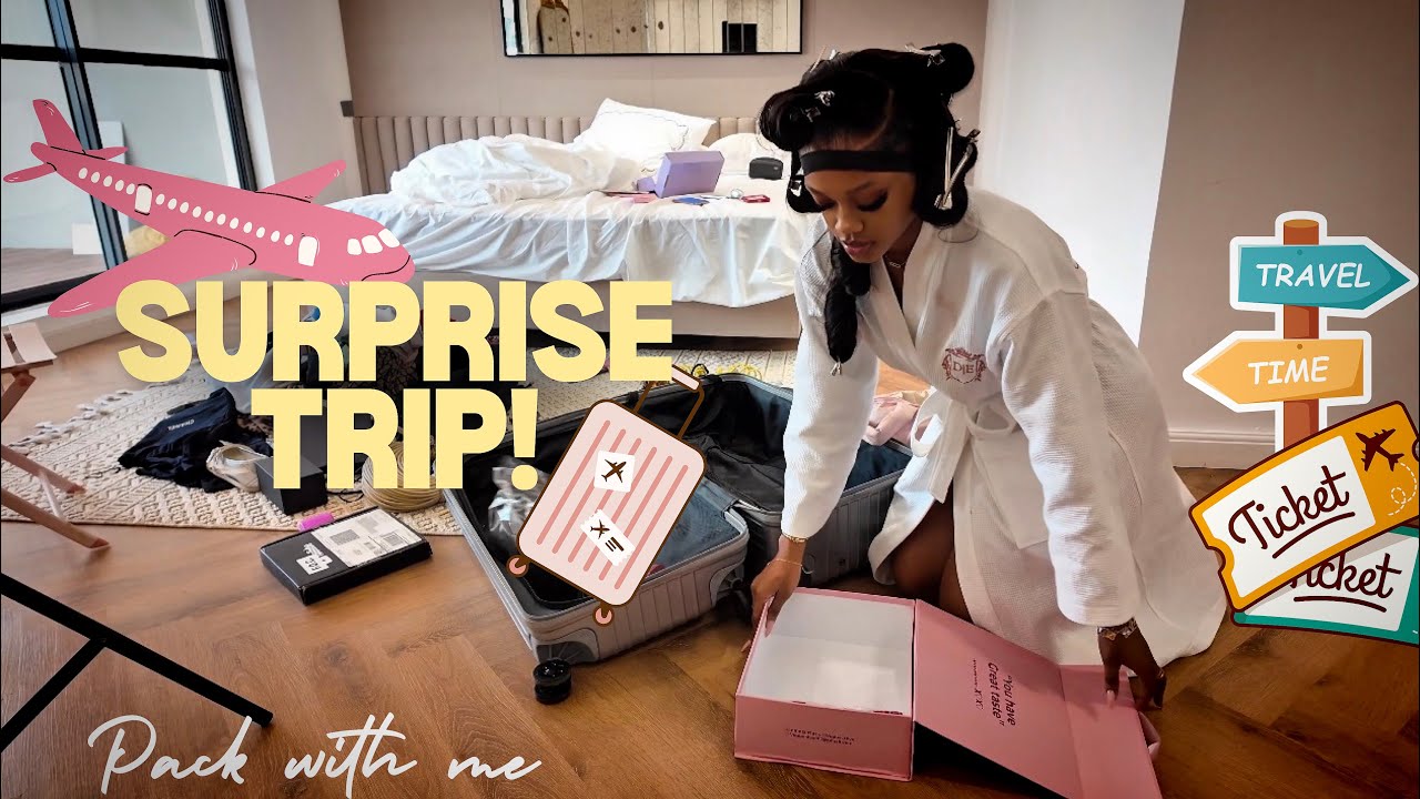 SURPRISE TRIP 👀✈️! - Let’s get ready to fly out in a few hours 🥂