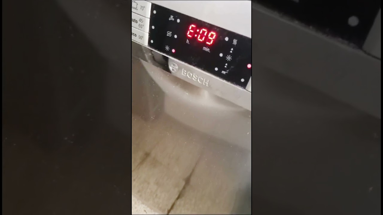 Bosch Dishwasher error E 09 solved