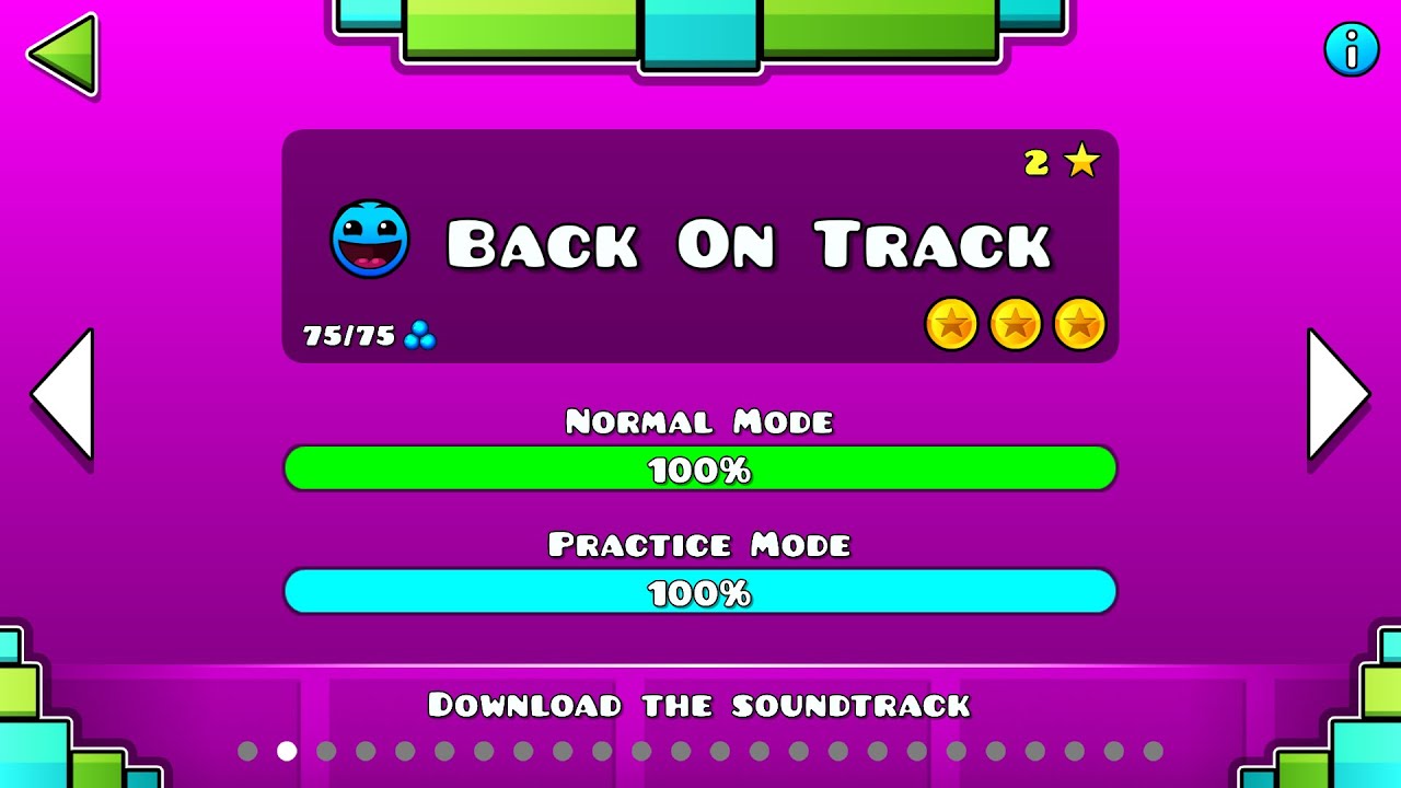 Geometry Dash Back on Track Full Version!