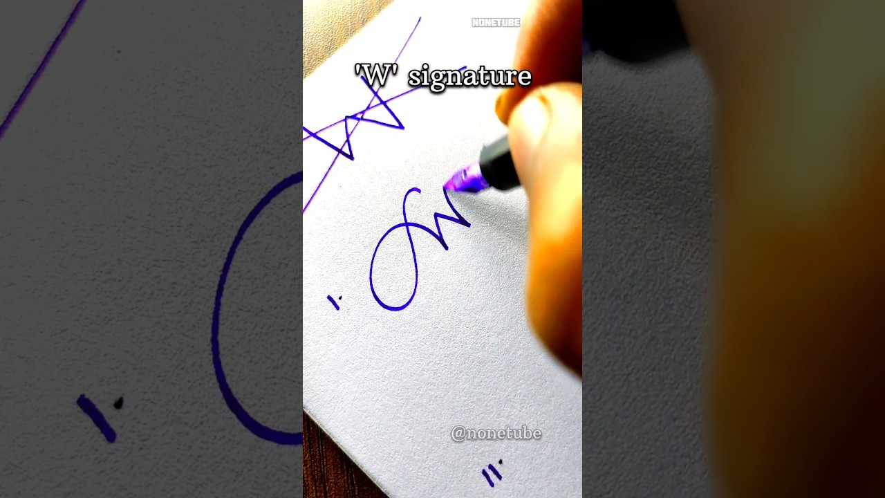 How to sign letter W ❤?